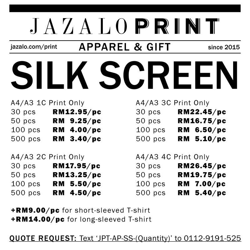 Silk Screen Price