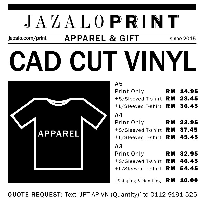 CAD Cut Vynil Price